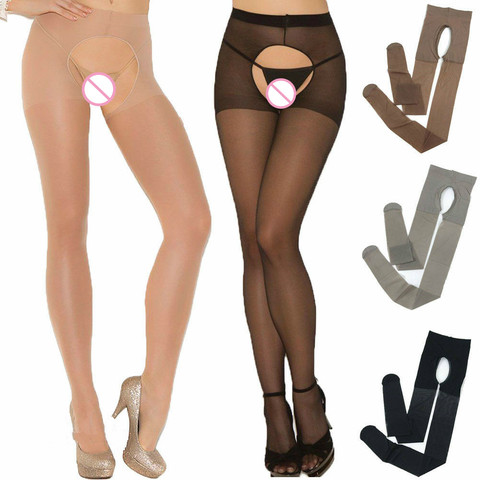 Sexy Tights Women Lingerie Open Crotch Pantyhose for Woman Collants Convenient Crotchless Sheer Silk Stockings Medias De Mujer ► Photo 1/6