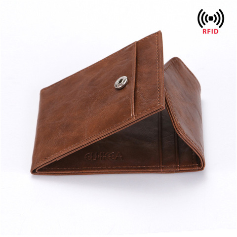 Fashion RFID Wallet Women Men Mini Ultrathin Leather Wallet Slim Wallet Coins Purse Credit ID & Card Holders Card Cases ► Photo 1/6
