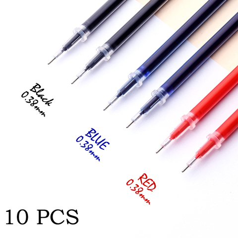 0.38mm 10pcs/bag Gel Pen Refill Office Signature Rods Red Blue Black Ink Refill Office School Stationery Writing Supplies ► Photo 1/5