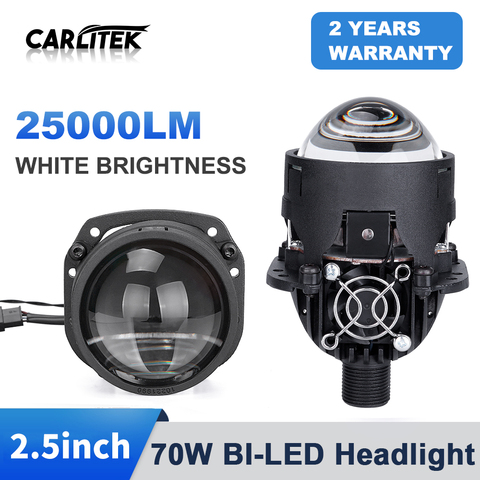 2.5'' Bi-LED Lens Angel Eyes Headlight Lenses H4 H7 H1 9006 Projector LED For Auto Car Lights Accessories Retrofit 25000LM KQ ► Photo 1/6