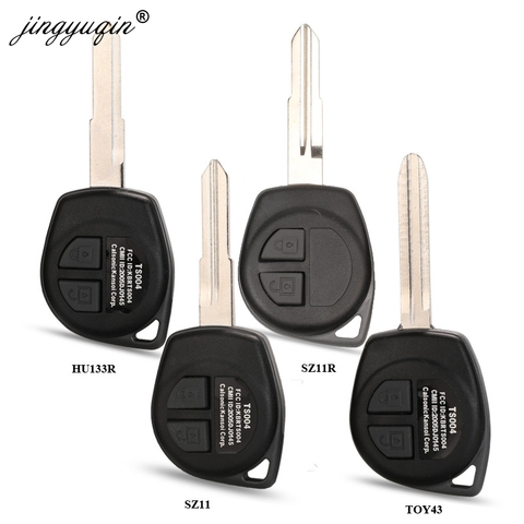 jingyuqin 2 Buttons Remote key Case + Button Pad for Suzuki Grand Vitara Igins Alto SX4 Agila Fob Shell HU133R TOY43 SZ11R Blade ► Photo 1/6