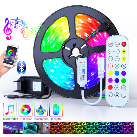 25M 30M 5050 Led Strip RGB DC 12V Flexible Tape Led Ribbon Led Strip Light 5M 10M 15M 20M With Phone Bluetooth APP For Christmas ► Photo 1/6