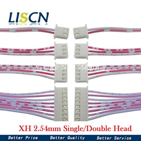 5PCS XH2.54 Female Connector Terminal Cable 10cm 20cm 30cm JST Wire Connector 2p 3p 4p 6p 8p 10p 12p Single / Double Head 26AWG ► Photo 1/2