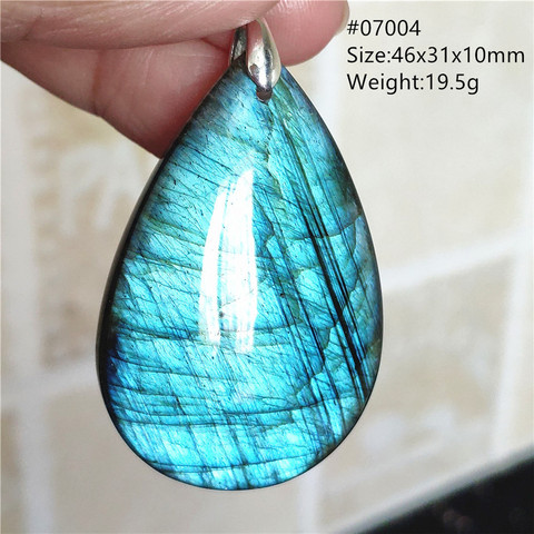 Genuine Natural Labradorite Rainbow Blue Light Women Pendant Love Crystal Fashion Rare Stone Necklace Pendant Jewelry AAAAA ► Photo 1/6