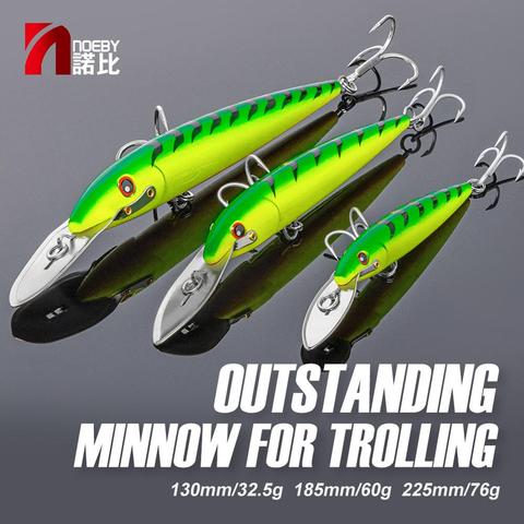 NOEBY NBL9904 130/185/225mm Floating Minnow Fishing Lure Steel Lip Hard Bait Wobbers Trolling Saltwater Artificial Sea pesca ► Photo 1/6