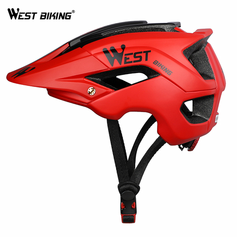 WEST BIKING MTB Bike Helmet Safety Cycling Road Bicycle Equipment Ultralight Sunshade Hat Integrally Molded Cycle Helmets Men ► Photo 1/6