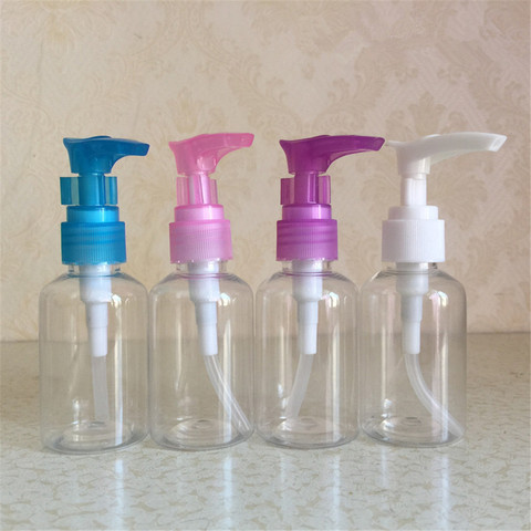 50ml PET Transparent Bottle With PP Screw Cap Clear Plastic Pressed Pump Refillable Bottles For Lotion Shampoo Empty Protable ► Photo 1/6