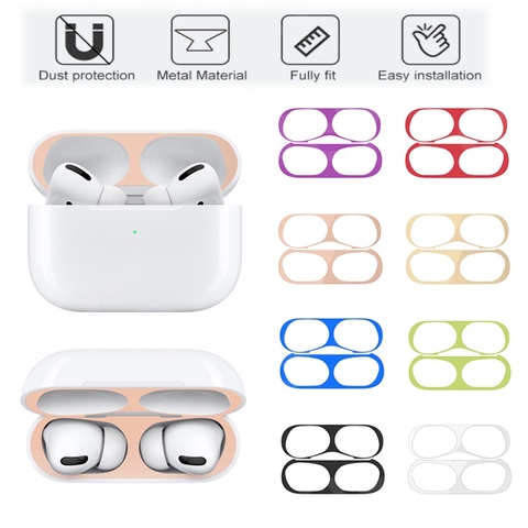 Metal Dust Guard Sticker Case for Apple Airpods Pro Earphone Cover for Airpods 3 Air Pods 3 Headphone Charging Box Accessories ► Photo 1/6