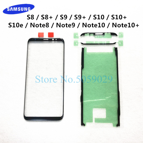 For Samsung Galaxy S8 S9 S10 Plus Note 8 9 10+ Plus S10e LCD display outer touch panel screen glass replacement Front Glass Lens ► Photo 1/5