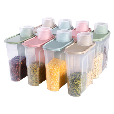 PP Food Storage Box Plastic Clear Container Set with Pour Lids