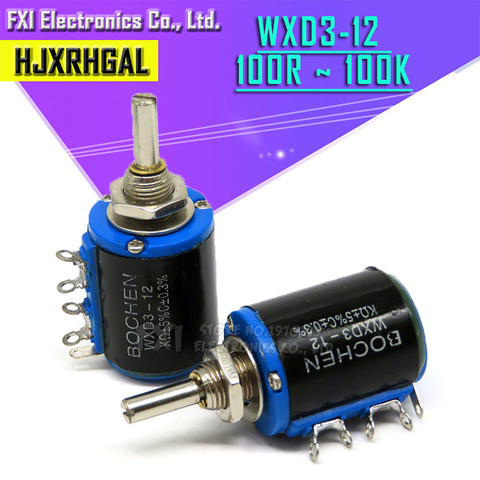 2PCS WXD3-12series WXD3-12 1W  1K 2K2 3K3 4K7 10K  Ohm 100R 220R 470R 2.2K 3.3K 4.7K WXD3-12 1W Wirewound Potentiometer ► Photo 1/2