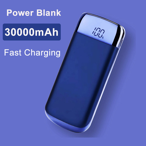 mobile power 30000mah external battery power bank 2 USB LED lights portable mobile phone charger For iphone 6 6s universal ► Photo 1/6