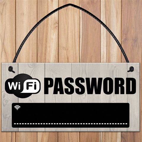 1Pcs Wooden WiFi Password Sign Chalkboard Hanging Plaques Coffee Bar Restaurant Accessories Home Party Decoration Sign ► Photo 1/6