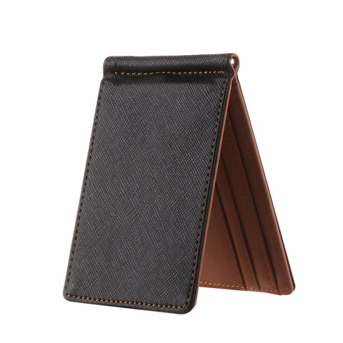2022 New  PU Leather Men Wallet Sollid Thin Bifold Money Clips Fashion Business Wallet Purse ► Photo 1/6