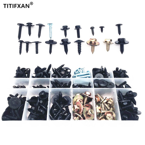 Auto Metal Self-tapping Screw Fastener Clip With Box For VW Toyota tacoma chrysler 300 hyundai tiburon jeep liberty Rivet Set ► Photo 1/6