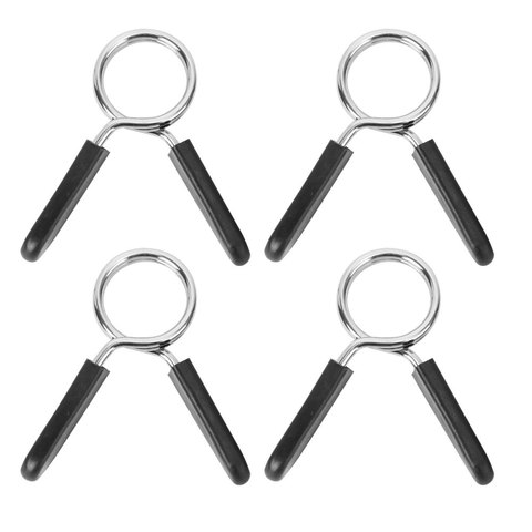 4pcs 28mm Dumbbell Barbell Clamps Spring Clip Collars for Powerlifting Cross Fit Weightlifting Gym ► Photo 1/6