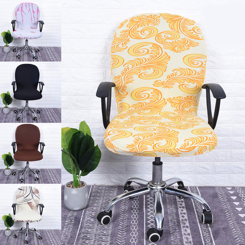 Elastic Office Computer Swivel Chair Cover Stretchable Removable Office Washable Rotating Lift Seat Cover Without Chair Arm ► Photo 1/6