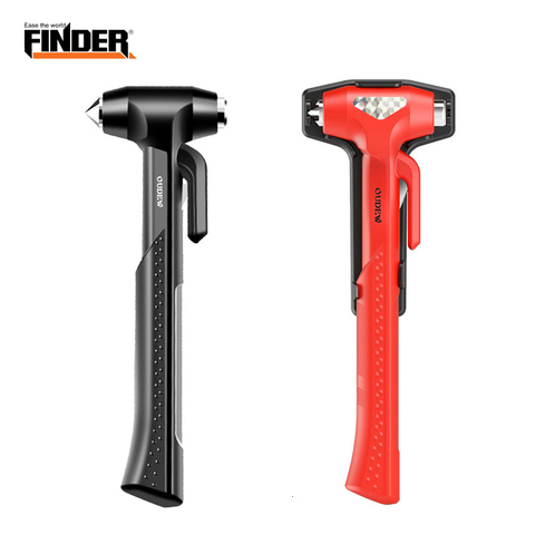 Carbon Steel Car Safety Life Hammer Auto Emergency Escape Rescue Tool Seatbelt Cutter Window Punch Glass Breaker Long Handle ► Photo 1/6