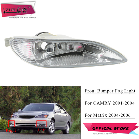 ZUK Front Bumper Foglight Foglamp For TOYOTA CAMRY 2001-2004 Matrix 2004-2006 Front Fog Light Fog Lamp 81221-AA010 81211-AA010 ► Photo 1/6