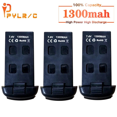 PYLR/C 1/2/3/5Pcs RC Drone Battery for S167 S166 7.4V 1300mAh Lipo Battery Rechargeable Battery for S167 RC Drone Toy Spare Part ► Photo 1/6