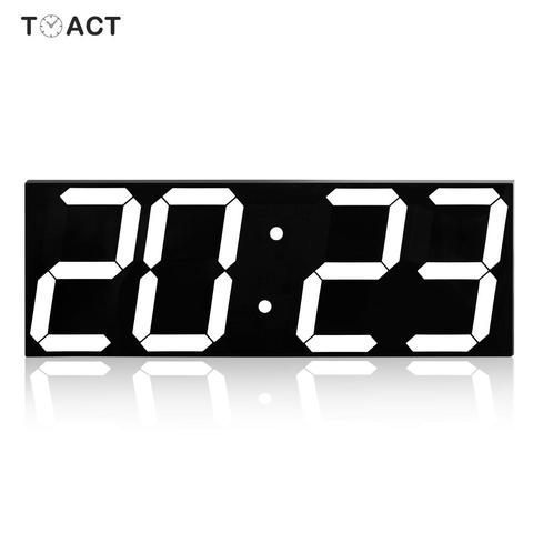 Digital LED Wall Clock Modern Alarm Clocks Large Number Display Home Kitchen Office Night Electronic Wall Watch Wake Up Light ► Photo 1/6
