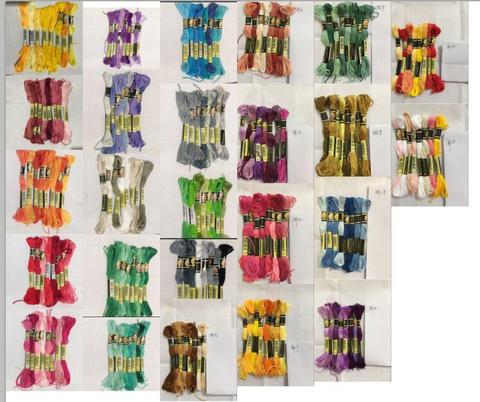 FF cxc  Cross Stitch thread The Unique Style 8 Cross Stitch Cotton Embroidery Thread Floss Sewing Skeins Craft   Gradient Color ► Photo 1/6