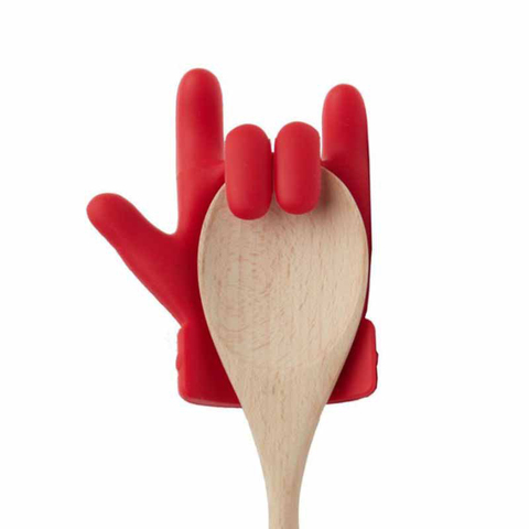 Palm Shaped  Anti Overflow Lid Kitchen Tool Silicone Lifting Finger Pot Cover High Soup Spoon Rack ► Photo 1/6