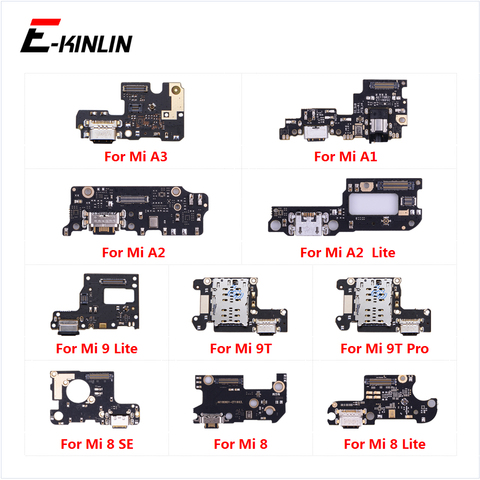 USB Charging Charger Dock Port Board With Mic Flex Cable For XiaoMi Mi 9T Pro 9 8 SE A3 A1 A2 Lite ► Photo 1/6