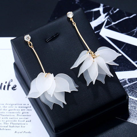 2022 New flower handmade bohemia boho earrings women fashion long hanging earrings crystal female wedding earings party jewelry ► Photo 1/6