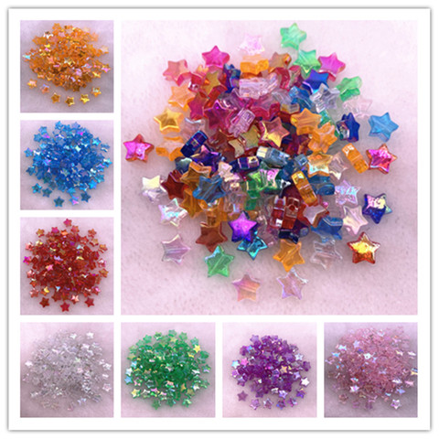 50pcs 11mm AB Color Five-pointed Star Transparent Acrylic Beads Loose Spacer Beads for Jewelry Making DIY Bracelet ► Photo 1/6