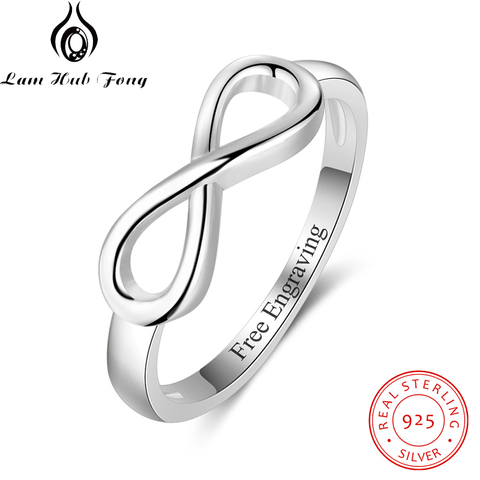 Personalized Infinity Ring 925 Sterling Silver Custom Name Wedding Gift Love Forever Ring for Women Fine JewelryLam Hub Fong ► Photo 1/6