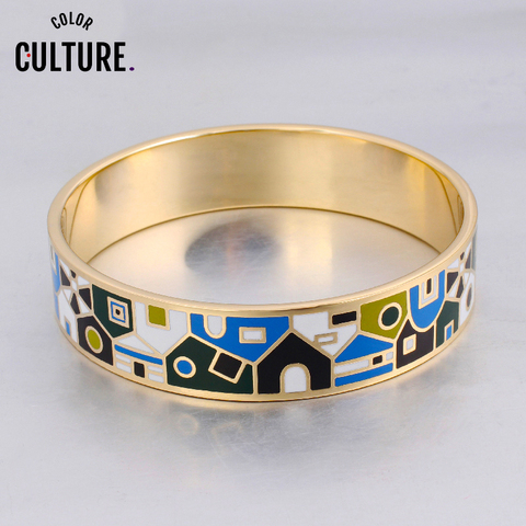 Indian Jewelry 16mm Width Big Bracelet Bangle Vintage Gold-color Designer  Enamel Bangles for Women Trendy Party Jewelry - Price history & Review, AliExpress Seller - color culture Official Store