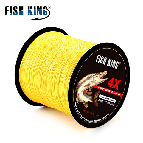 FISH KING Fishing Line 300M/500M 0.4#-6.0# 0.10mm-0.40mm 8-60LB Braided Wire PE Braided 4 Strands PE Multifilament Fishing Line ► Photo 1/6