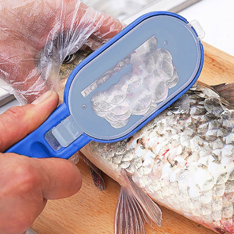 1Pcss Plastic Fish Skin Brush Scraper Fishing Scale Brush Graters Quick Removal Fish Scale Kitchen Cleaning Tool Peeler