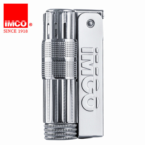 Original Genuine IMCO 6700 stainless steel oil lighter Austria vintage Grinding Wheels Gasoline windbrek Cigarette machine ► Photo 1/6