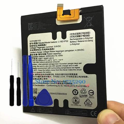 Original L15D1P32 4250mAh Battery For Lenovo Tab3 Tab 3 8 Plus TB-8703F 8703N 8703X 8703 PB1-750N PB1 750N Battery + Tools ► Photo 1/1