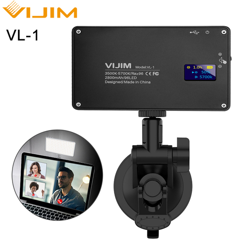 VIJIM Dimmable LED Video Light on Camera Smartphone Vlog Fill Light  RGB Effect Color Gel Light for Sony A6400 A6300 Canon Nikon ► Photo 1/6