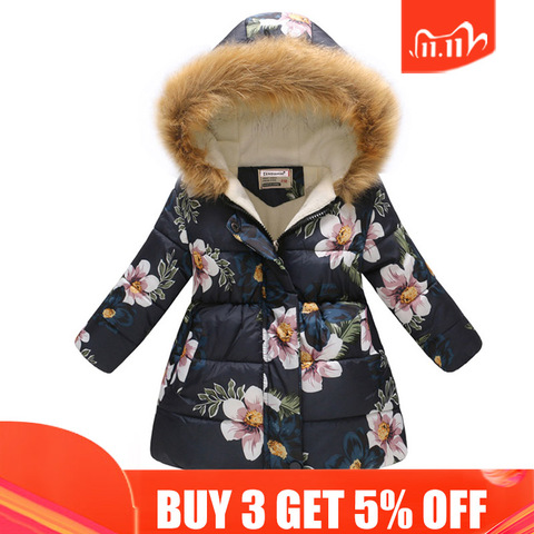 2022 Winter Coat For Girl Jackets Cotton-Padded Girls Clothes Children Down Jackets For Girls Warm Kids Outerwear 6 to 10 Years ► Photo 1/5