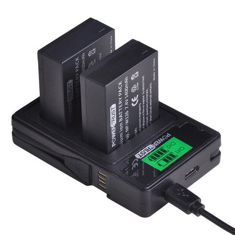 PowerTrust NP-W126 NPW126 NP-W126S Battery and Fast Charger for Fujifilm X100F X-A10 X-A7 X-A5 X-A3 X-A2 X-A1 X-E2 X-E2S X-Pro1 ► Photo 1/6