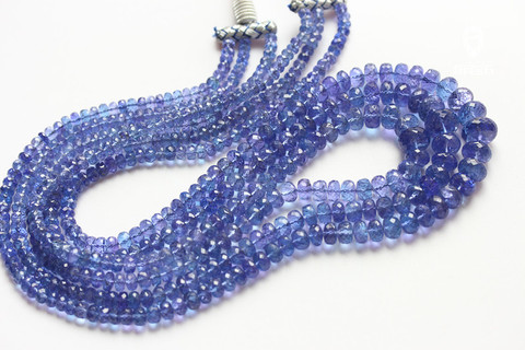 AAAA loose beads Tanzanite roundel faceted for DIY jewelry making 58CM FPPJ wholesale beads nature gem stone ► Photo 1/4
