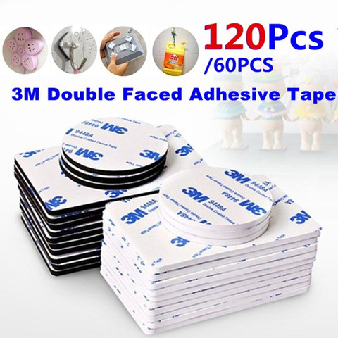 120/60/40 Pcs 3M Double Sided Black Foam Tape Strong Pad Mounting Rounds Adhesive  Car & Home Use Adhesives ► Photo 1/6