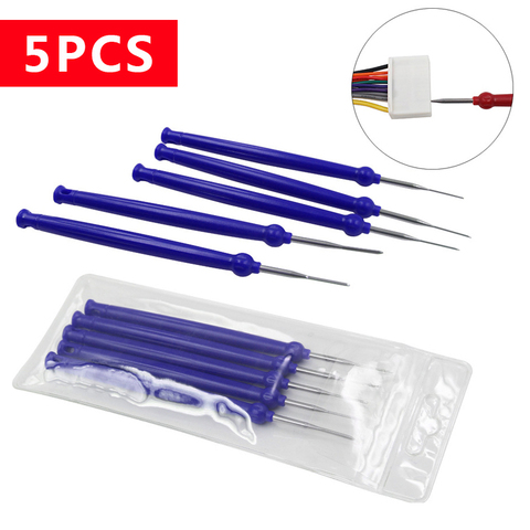 New Hot 5pcs Car Plug Terminal Removal Tool Pin Needle Retractor Pick Puller Repair Electrical Remove Wire Puller Hand Tools Kit ► Photo 1/6