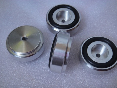 4 PCS HIFI Aluminium silver 20*10 Computer/Speaker/amplifier Machine feet/pads ► Photo 1/3