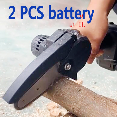 4 inch Cordless Electric Chain Saw 24V Lithium 2 Battery Charger Portable Rechargeable Mini Woodworking Saw EU Plug ► Photo 1/6