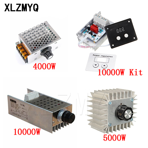 Voltage Regulator Dimming LED Dimmer AC 220V 4000W/5000W/10000W SCR Motor Speed Controller Thermostat Dimer 220 V Power Supply ► Photo 1/6