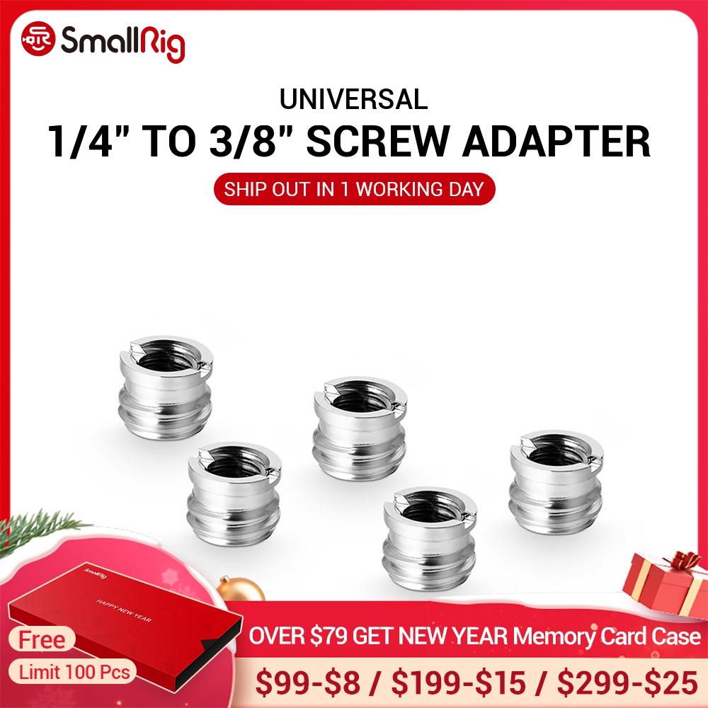SmallRig New Thread Adapter 1/4 inch to 3/8 inch thread (5pcs pack) Stainless Steel - 1610 ► Photo 1/5