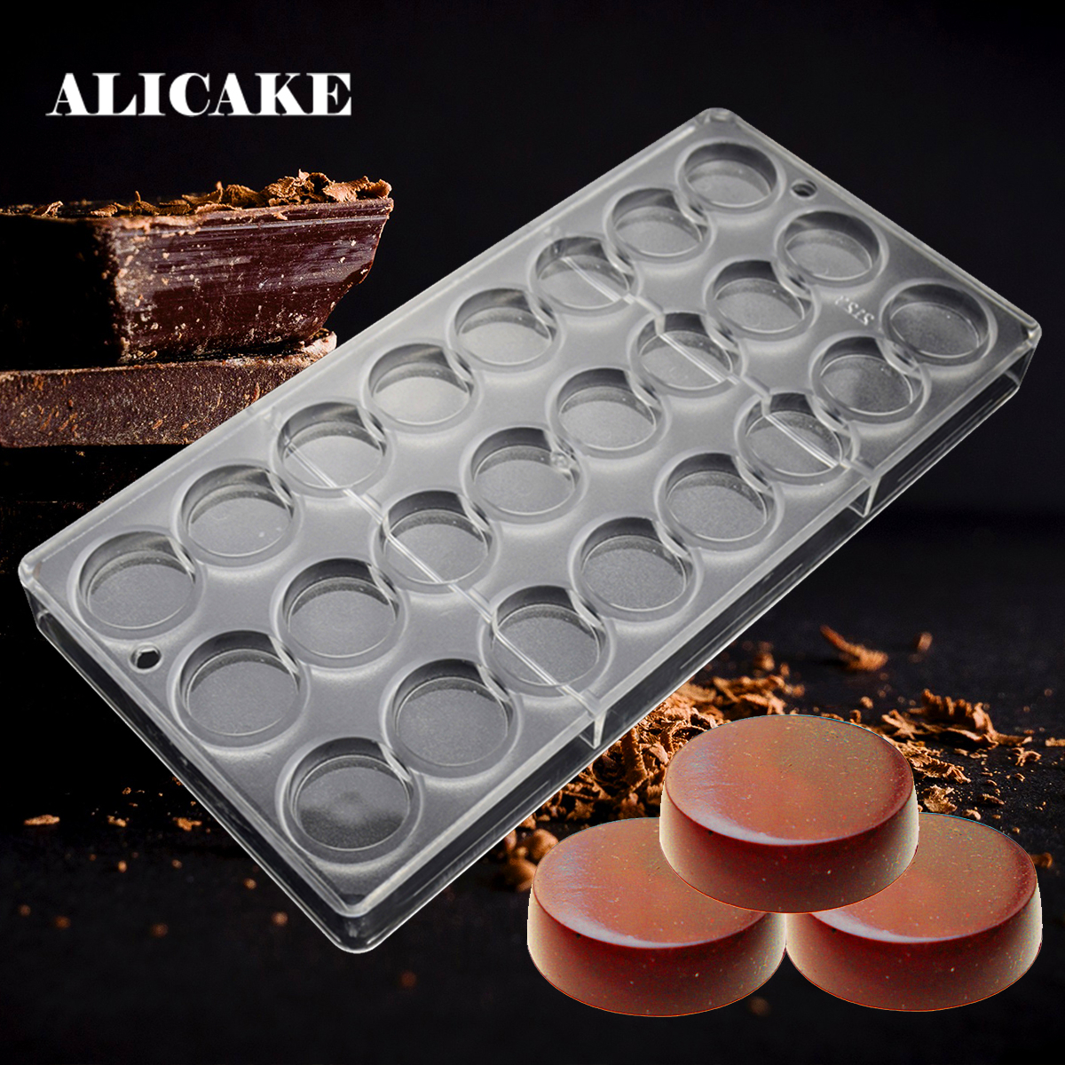 Polycarbonate Chocolate Bar Molds Kitchen Supplies Eco Friendly 3d Cubes Mold 