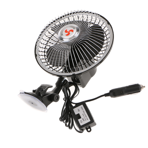 6'' 12V Car Vehicle Truck Windshield Electric Fan Cooling System Suction Cup -360° Adjustable ► Photo 1/6