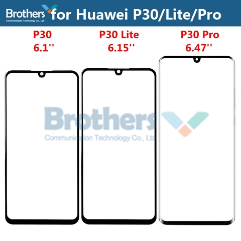 For Huawei P30 P30 Lite P30 Pro Front Outer Glass Lens Touch Screen Glass ELE-L09 ELE-L29 MAR-L01A MAR-L21A MAR-LX1M Replacement ► Photo 1/5