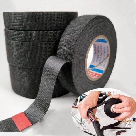 Heat-Resistant Interior Wire Loom Harness Tape Adhesive Fuzzy Fleece Insulation Tape for Auto Toyota VW Electrical Wrap 15Meters ► Photo 1/6